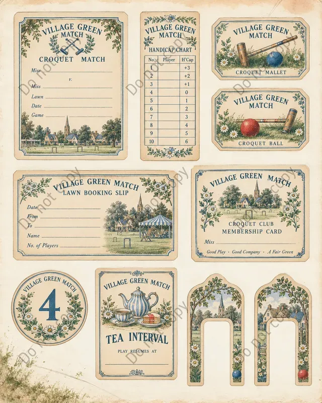 Croquet Lawn Club Ephemera