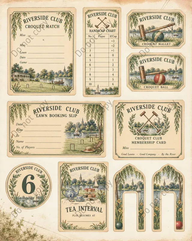 Croquet Lawn Club Ephemera