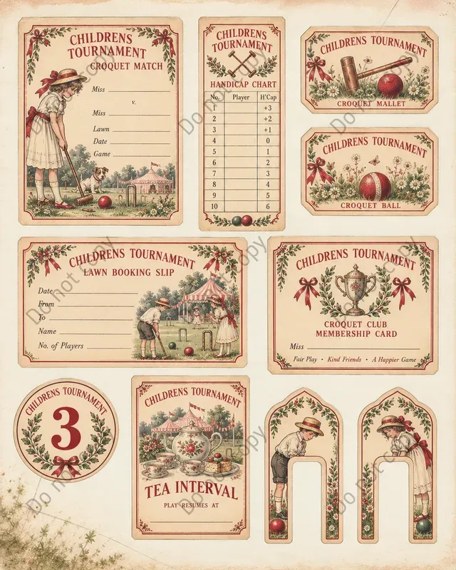 Croquet Lawn Club Ephemera