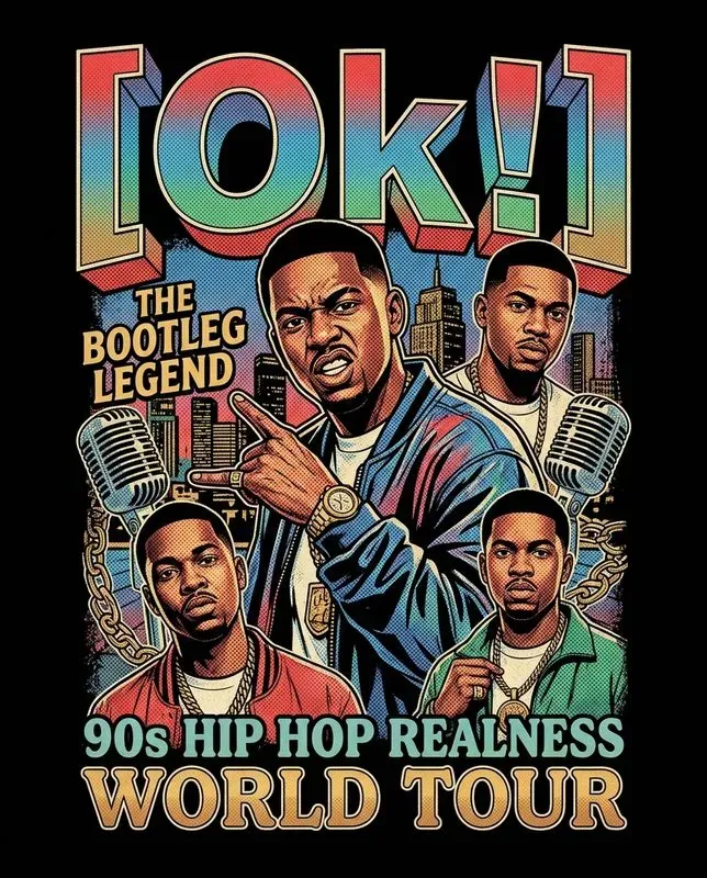 Create 90s Vintage Bootleg Style Tshirts