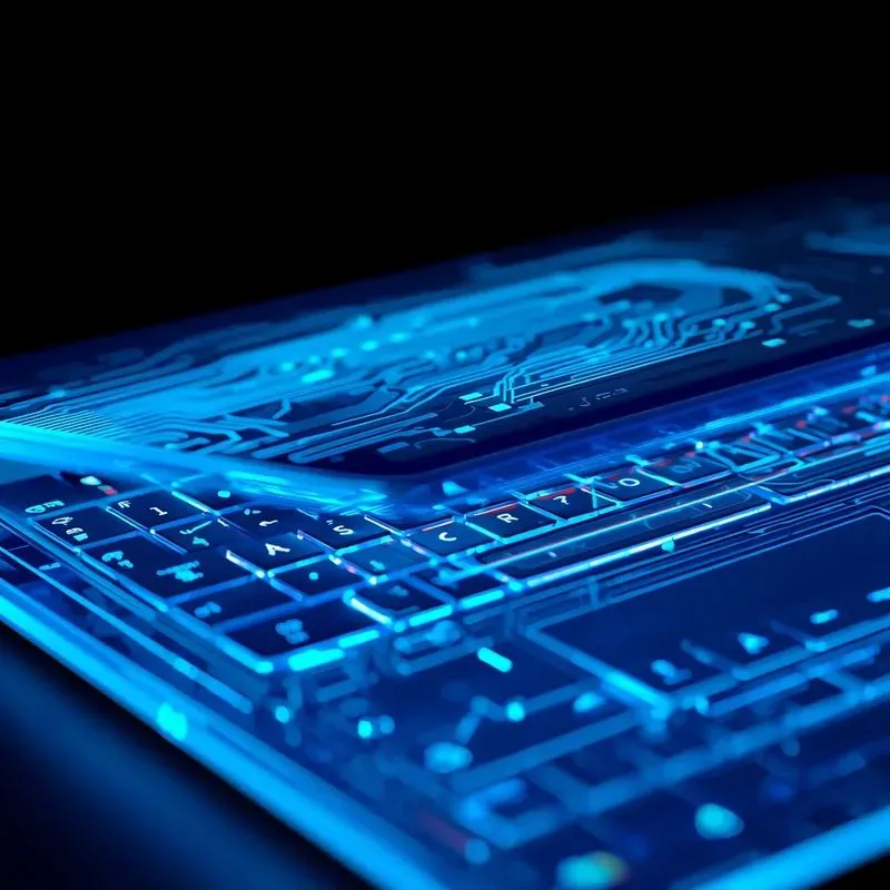 Futuristic Transparent Glass Laptops