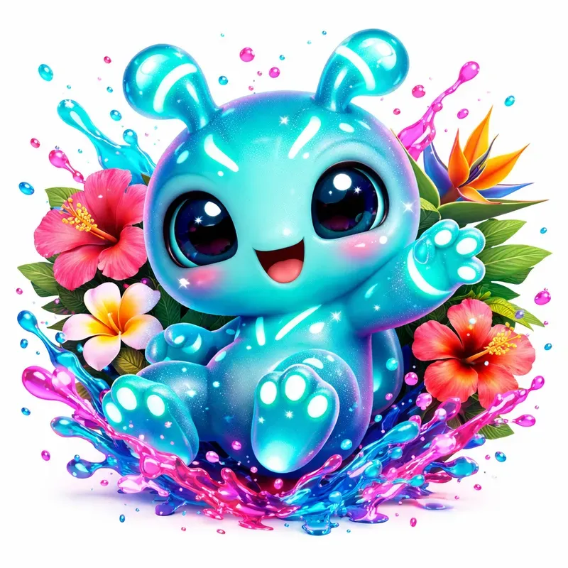 Cute Tropical Splash Characters