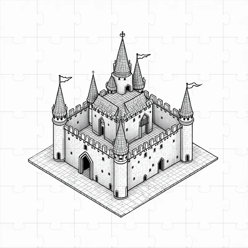 Isometric Simple Line Buildings