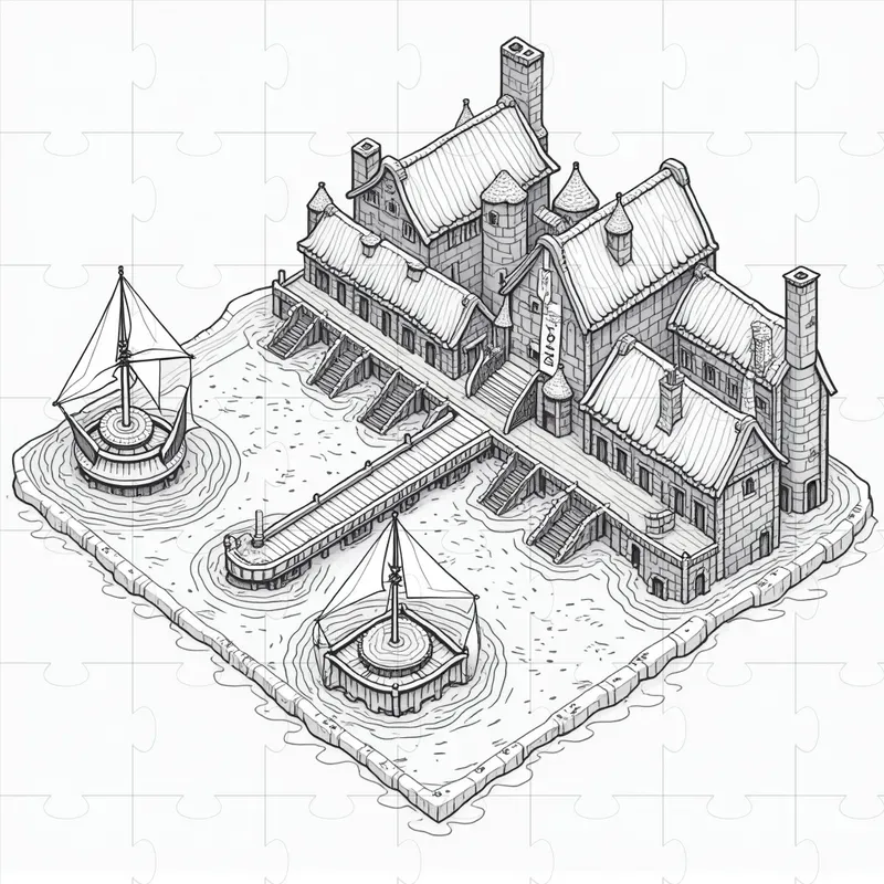 Isometric Simple Line Buildings