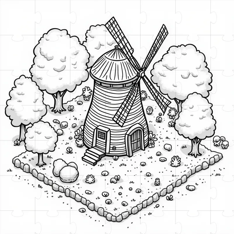Isometric Simple Line Buildings