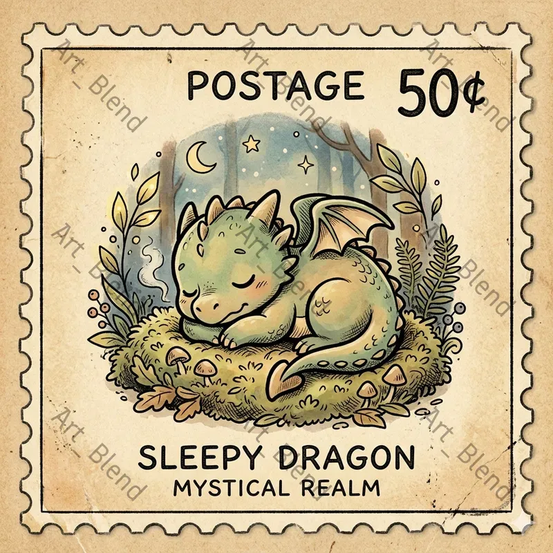 Viral Vintage Stamp Art