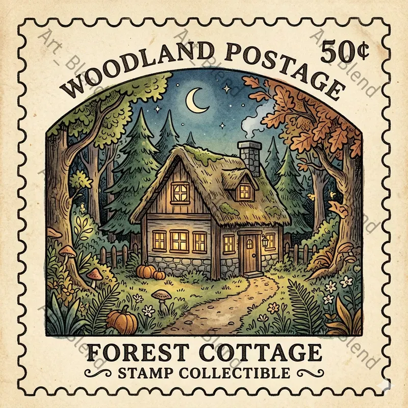 Viral Vintage Stamp Art