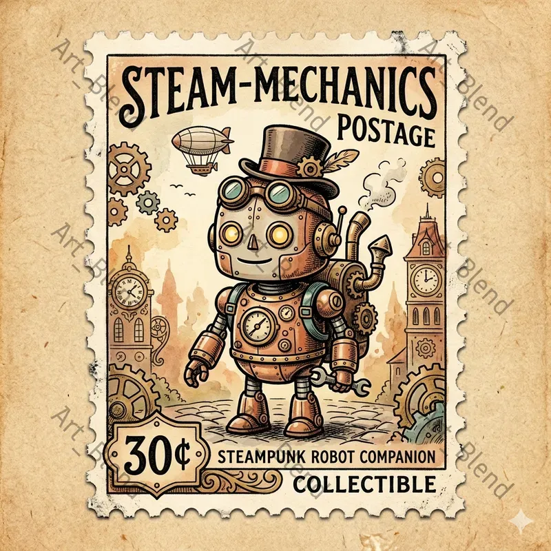 Viral Vintage Stamp Art