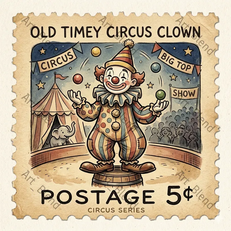 Viral Vintage Stamp Art