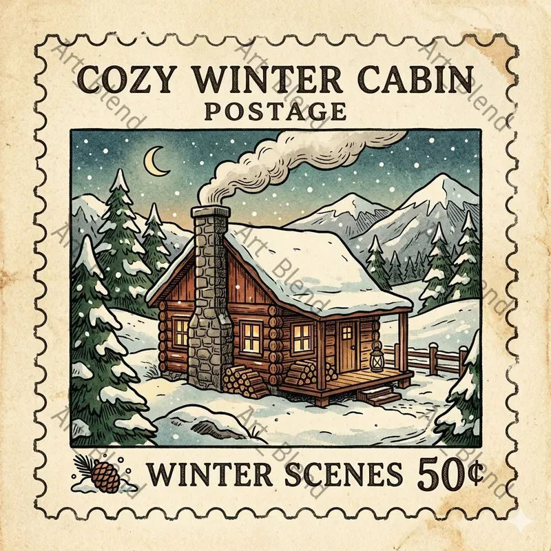 Viral Vintage Stamp Art