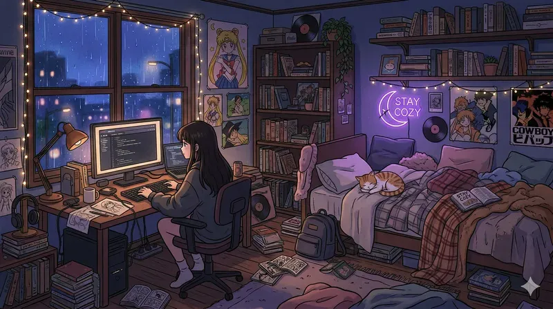 Cozy Lofi Anime Backgrounds