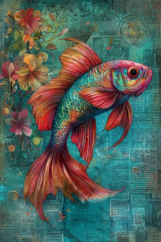 Pisces Sign Scrapbooking Papers