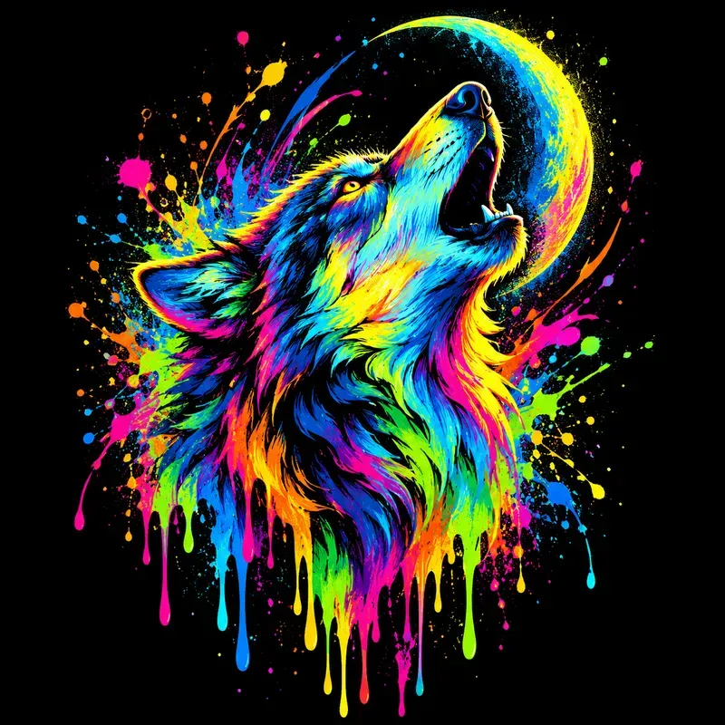 Neon Drip Pop Art Portraits