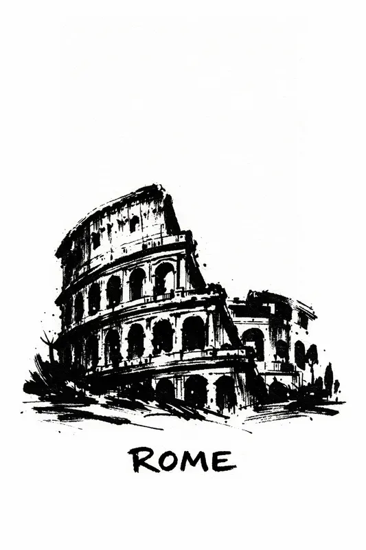 Ink Travel Poster Illustrations
