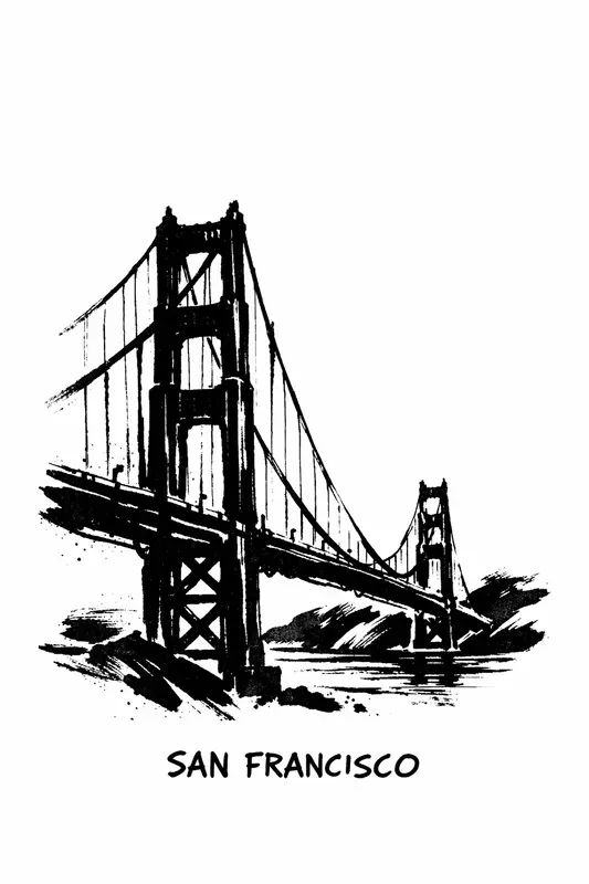 Ink Travel Poster Illustrations