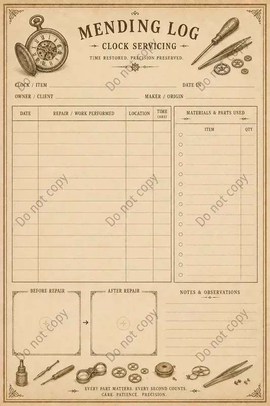 Mending Log Junk Journal Pages