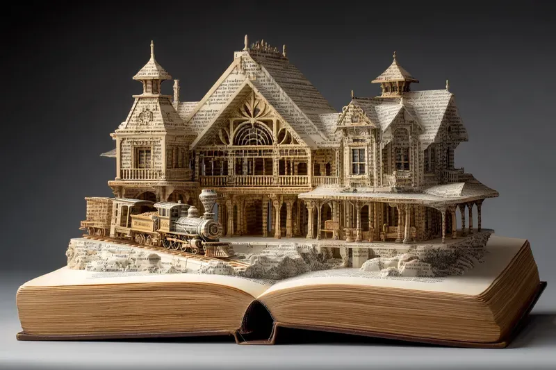 Carved Book Landscape Generator
