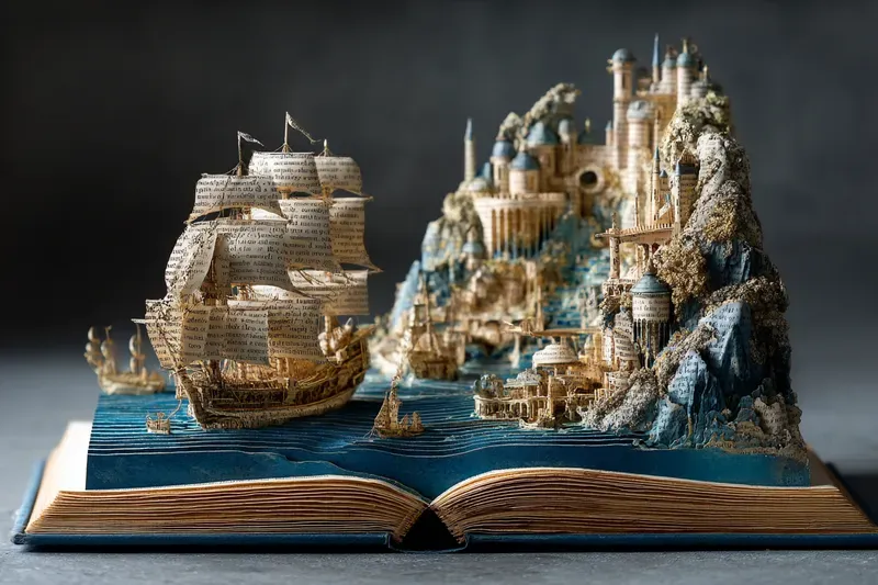 Carved Book Landscape Generator