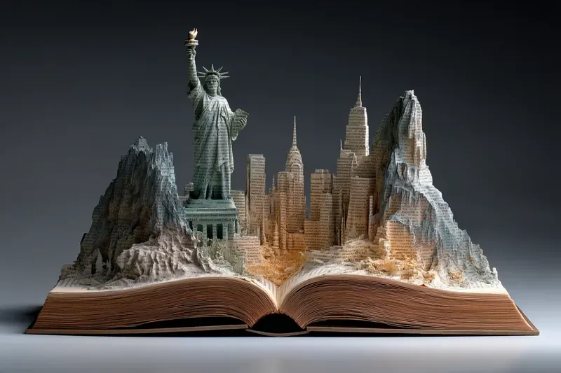 Carved Book Landscape Generator