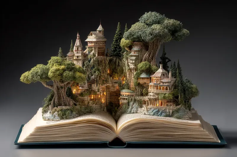 Carved Book Landscape Generator