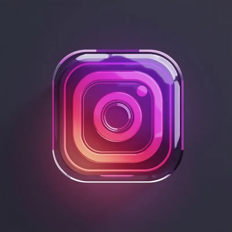 3D Cyberpunk Social Media Icons