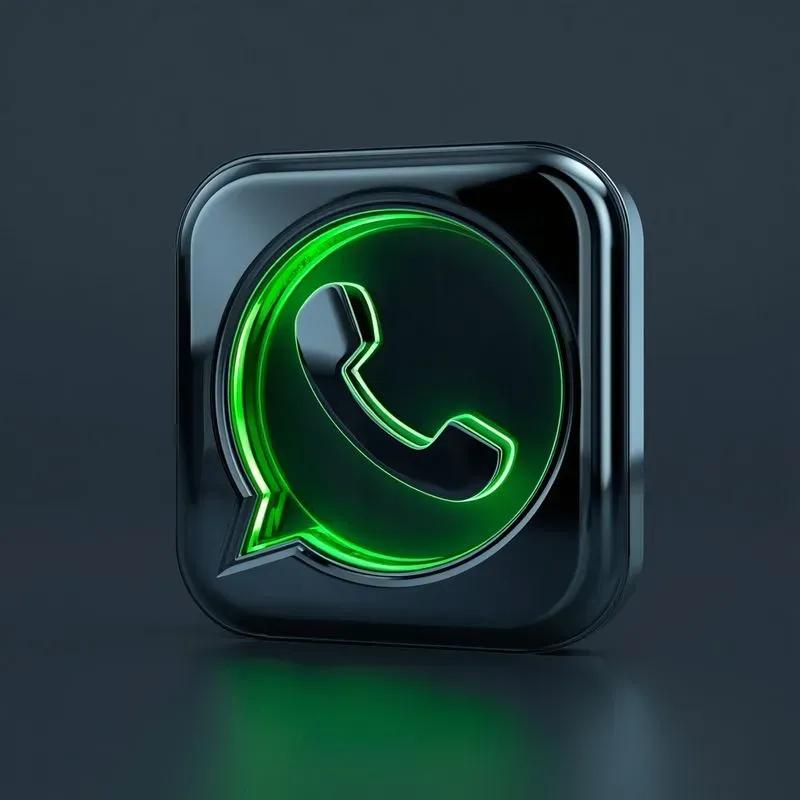 3D Cyberpunk Social Media Icons