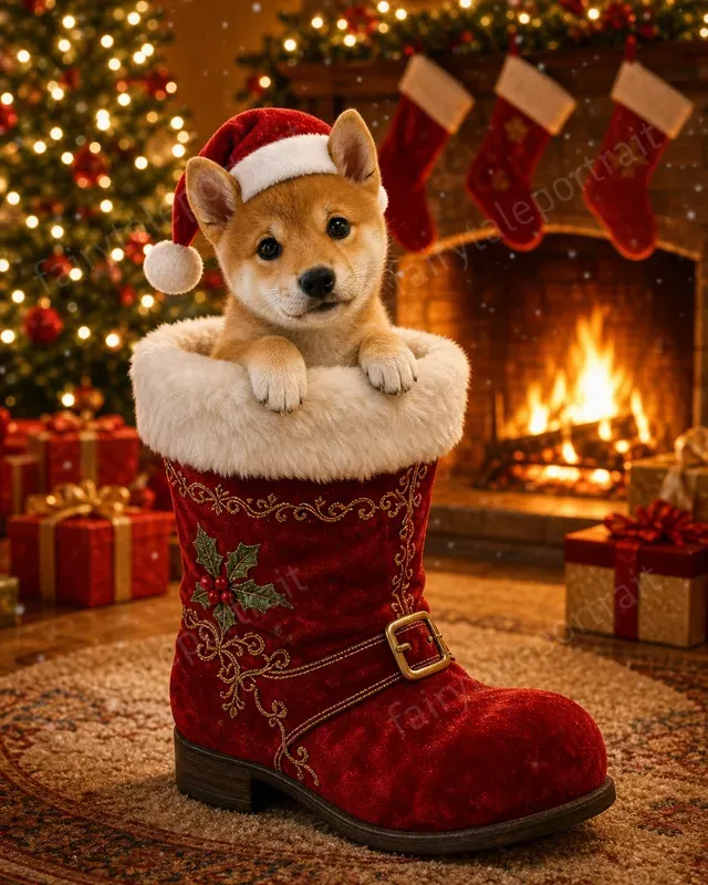 Pet Christmas Boot Storybook Photos