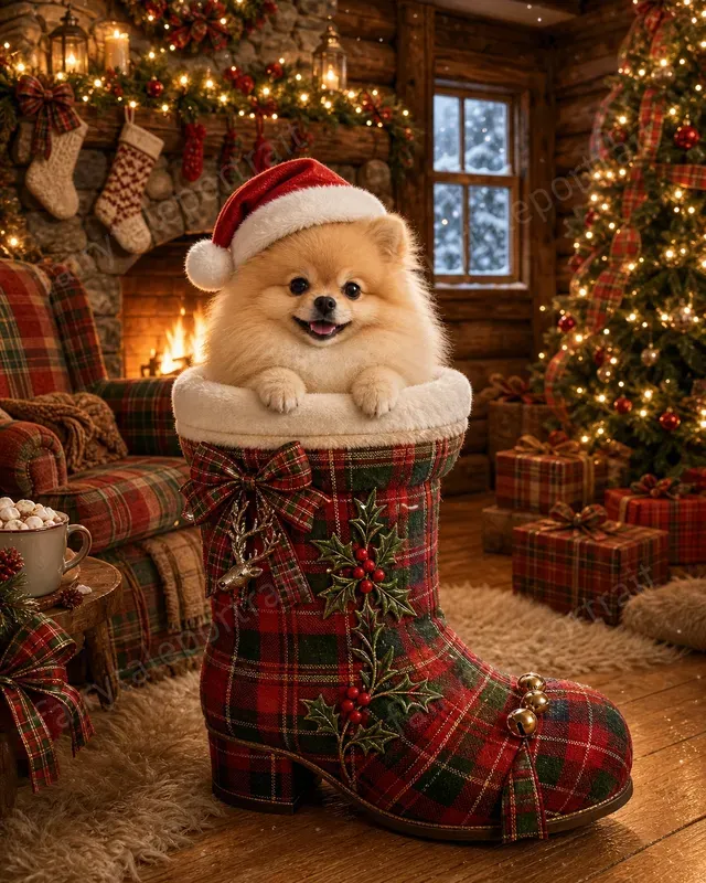 Pet Christmas Boot Storybook Photos