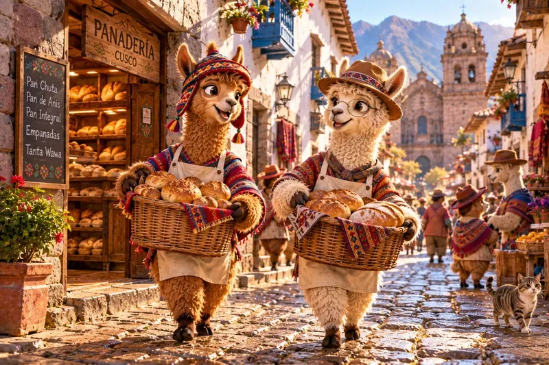 Whimsical Alpaca Life In Peru