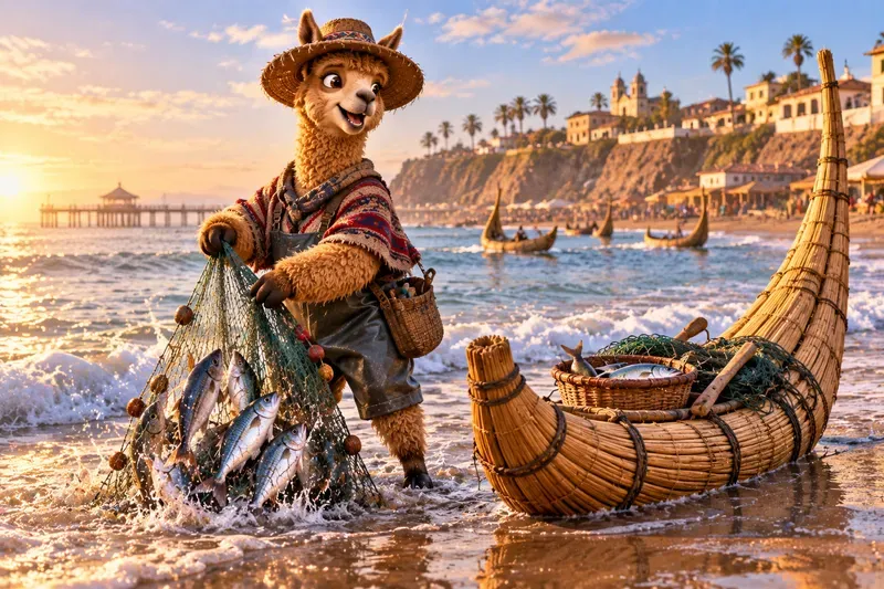 Whimsical Alpaca Life In Peru