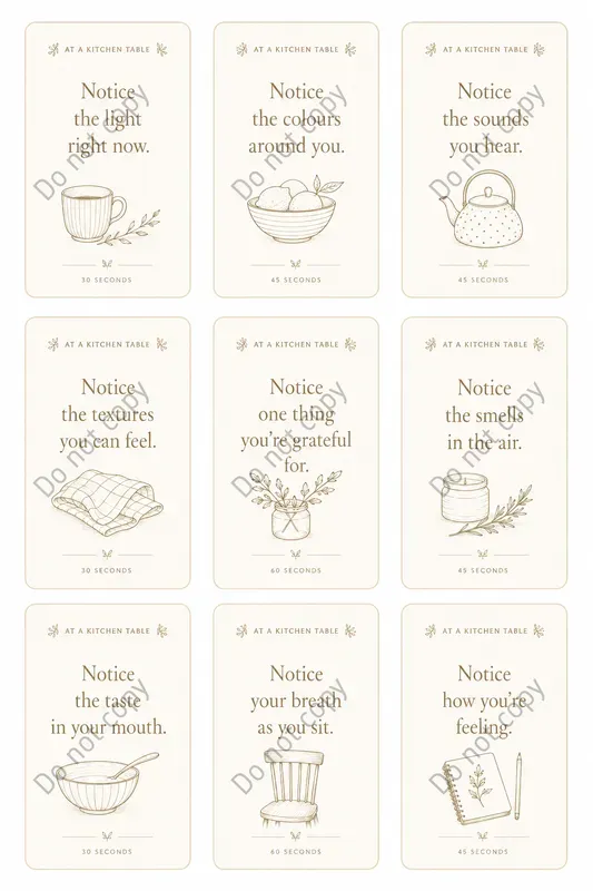 Mindful Noticing Card Sheets