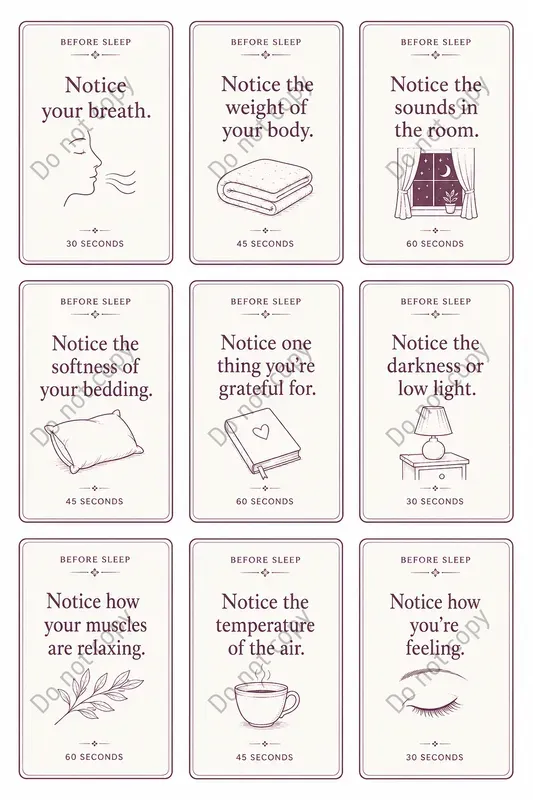 Mindful Noticing Card Sheets