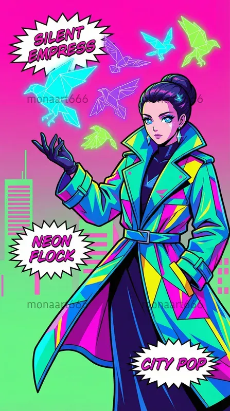 Neon Nostalgia Pop Art
