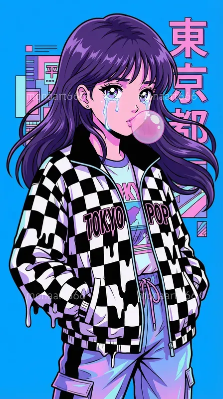 Neon Nostalgia Pop Art