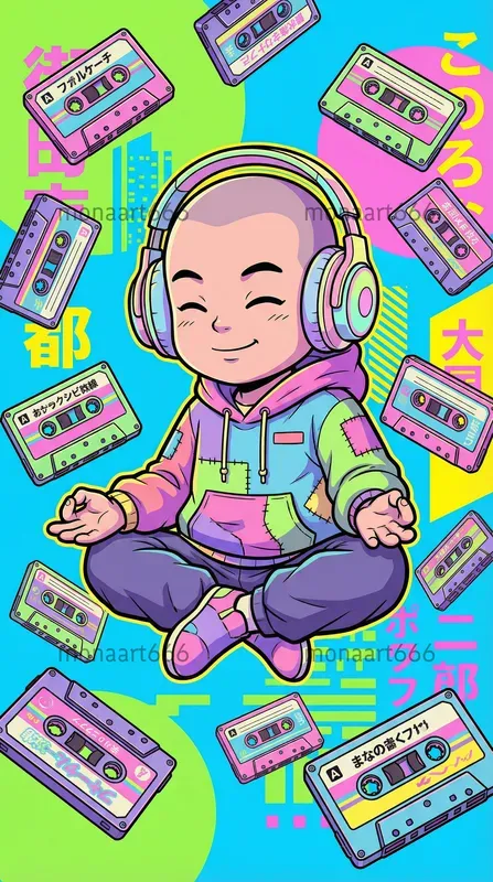 Neon Nostalgia Pop Art