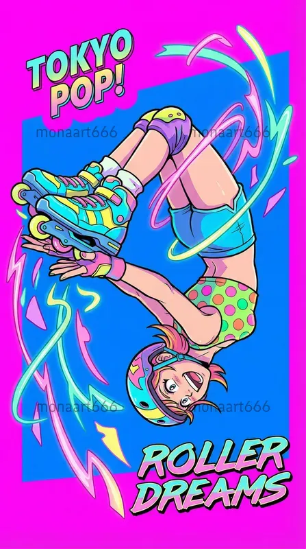Neon Nostalgia Pop Art