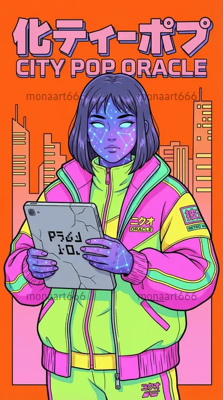 Neon Nostalgia Pop Art