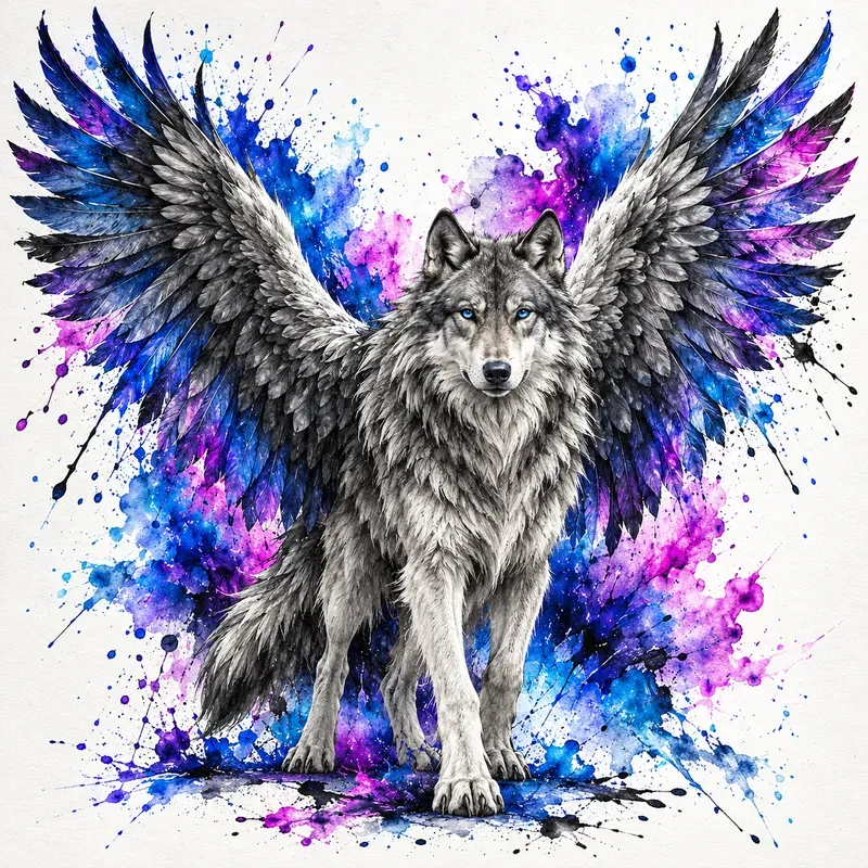 Color Splash Fantasy Animal Art
