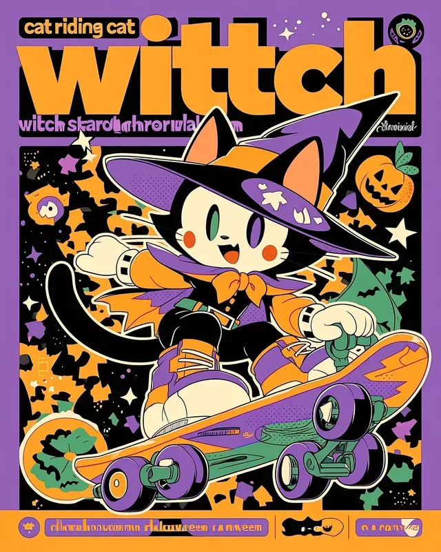 Retro Halloween Character Posters