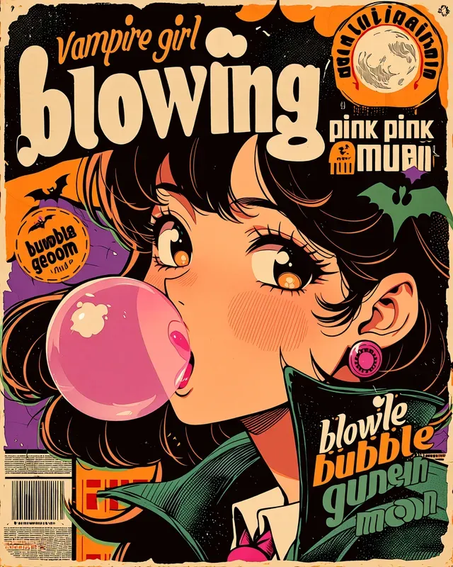 Retro Halloween Character Posters