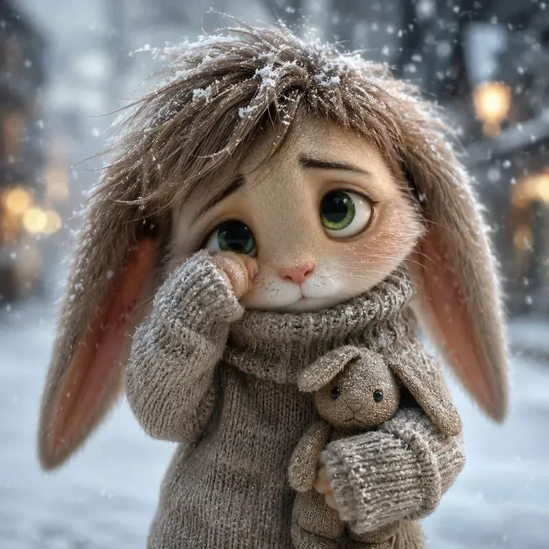 Cozy Winter 3D Character Portraits
