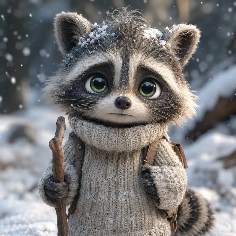 Cozy Winter 3D Character Portraits