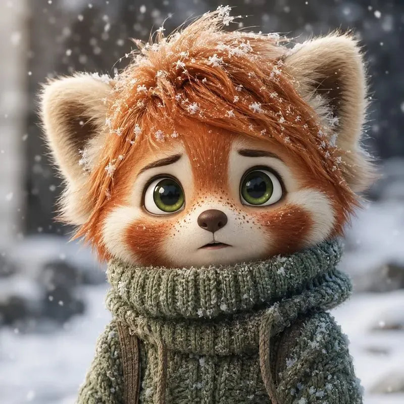 Cozy Winter 3D Character Portraits