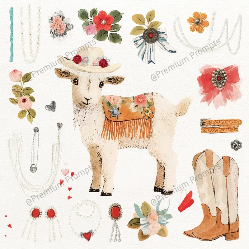 Coquette Cowgirl Animals Backgrounds