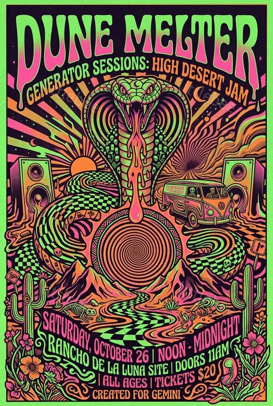 Psychedelic Gig Poster Generator