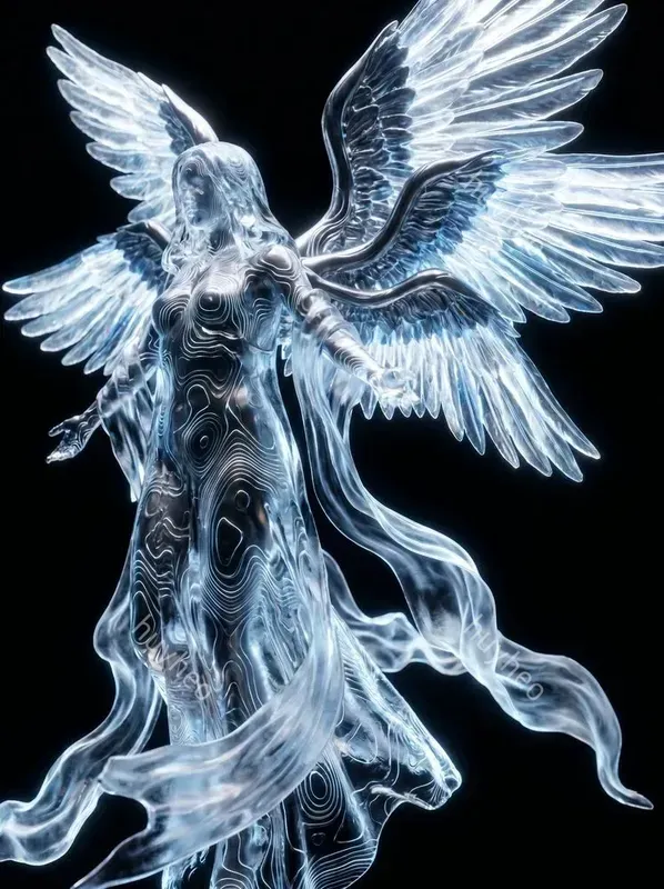 Bioluminescent Ripple Metal Art