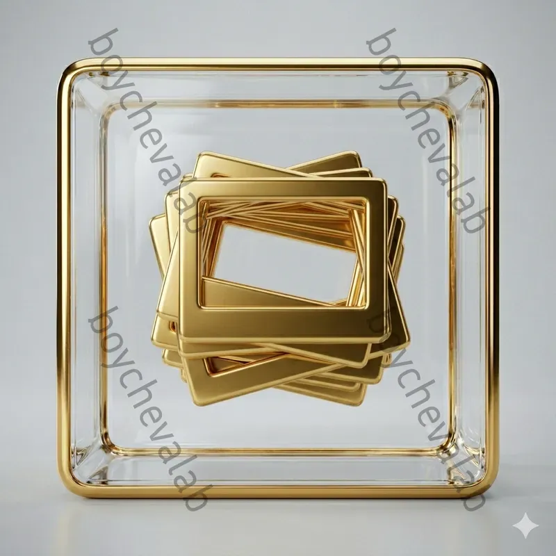 3D Glassmorphism Gold App Icons Packs