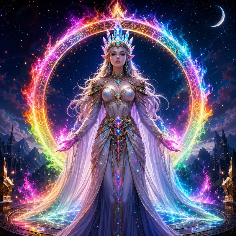 Mystic Neon Portal Fantasy Frames
