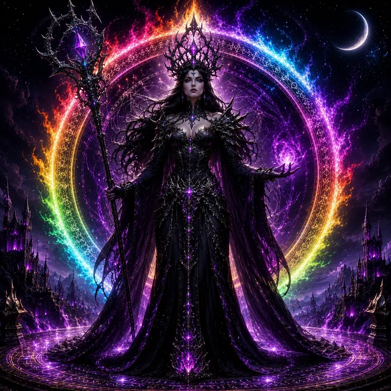 Mystic Neon Portal Fantasy Frames