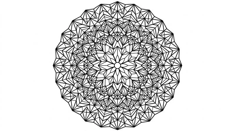 Lowpoly Mandala Art KDP Coloring Books